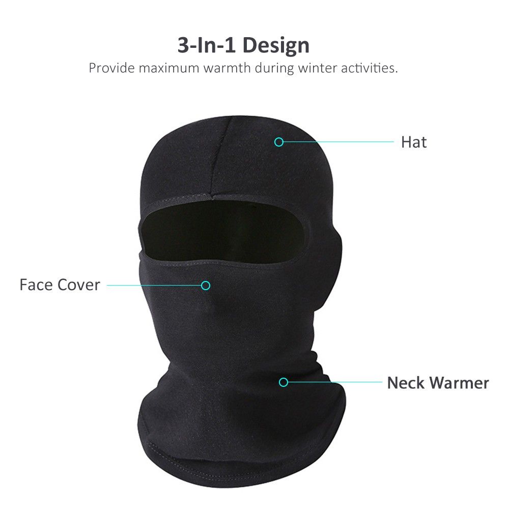 Windproof Full Face Cover Winter Neck Warmer Helmet Hat For