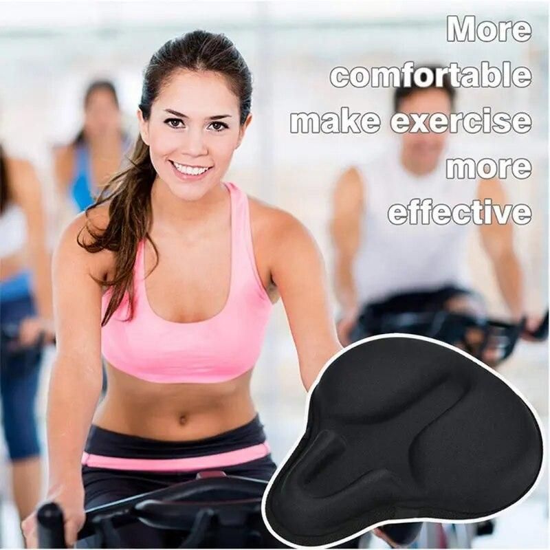 Soft Replacement Bicycle Seat Cover Thicken Padded Bike Saddle Cushion with Water Dust Resistant for Indoor Outdoor