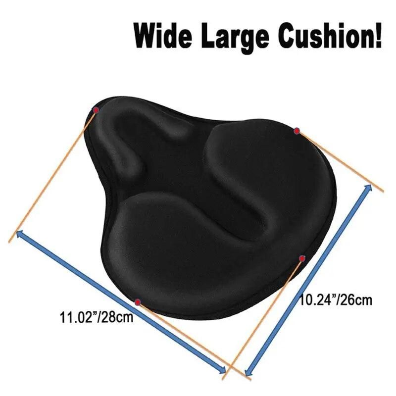 Soft Replacement Bicycle Seat Cover Thicken Padded Bike Saddle Cushion with Water Dust Resistant for Indoor Outdoor