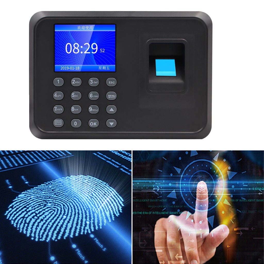 Password+Fingerprint Time Recorder Clock Attendance Employee Salary 2