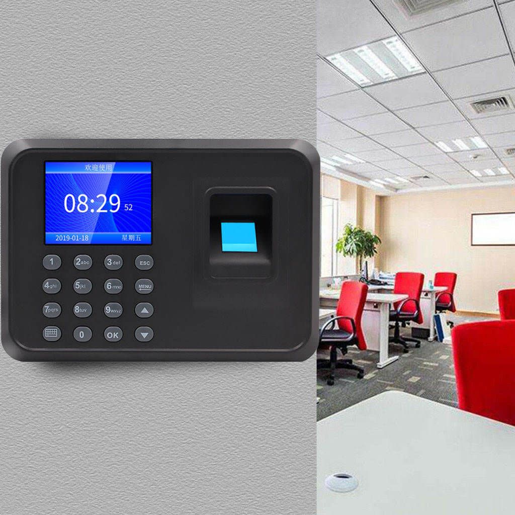 Password+Fingerprint Time Recorder Clock Attendance Employee Salary 2
