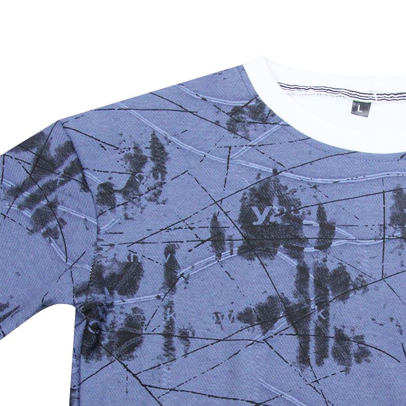 Mens Casual Cotton Autumn Loose Long Sleeve Shirts Sportwear Sweatshirt-Blue
