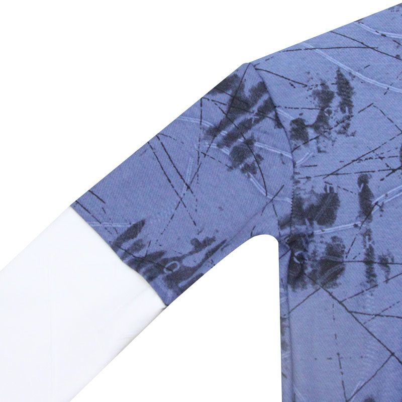 Mens Casual Cotton Autumn Loose Long Sleeve Shirts Sportwear Sweatshirt-Blue