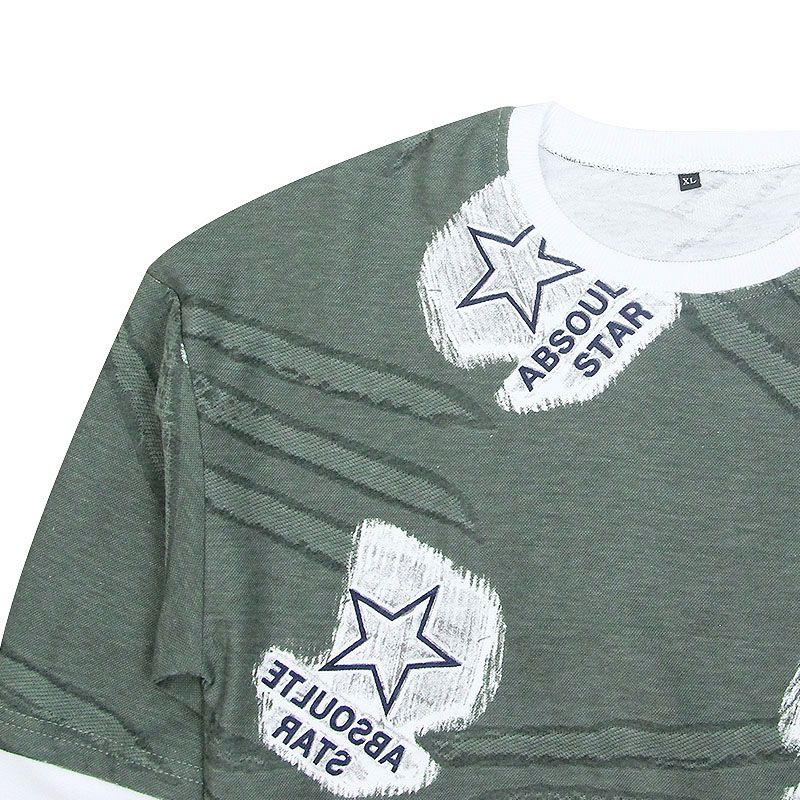 Mens Casual Cotton Autumn Loose Long Sleeve Shirts Sportwear Sweatshirt-Green