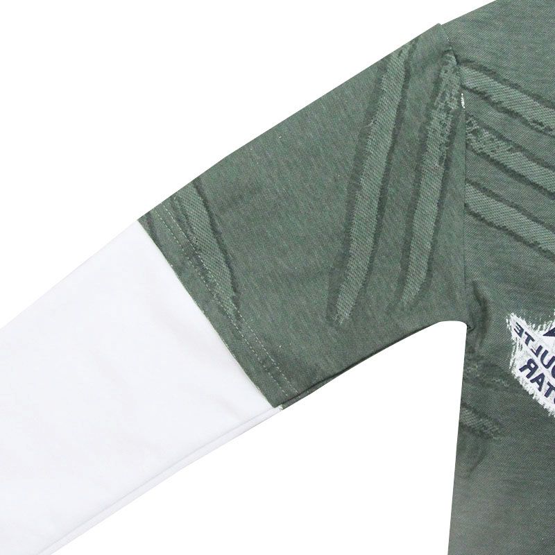 Mens Casual Cotton Autumn Loose Long Sleeve Shirts Sportwear Sweatshirt-Green