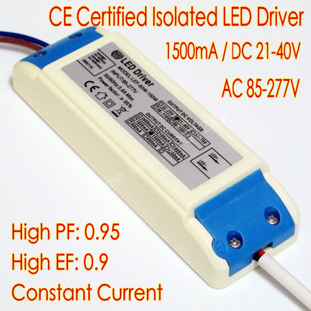 CE Certified Isolated 1500mA 50W Led Driver 10 Series 5