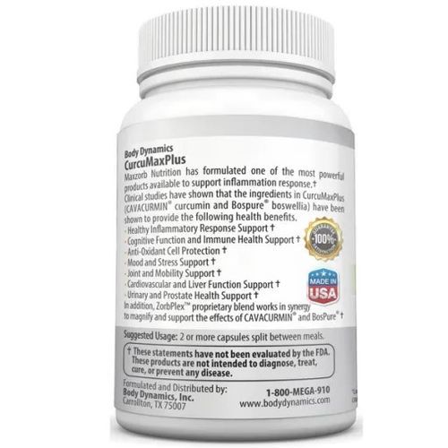CurcuMax Plus 70 Capsules Curcumin