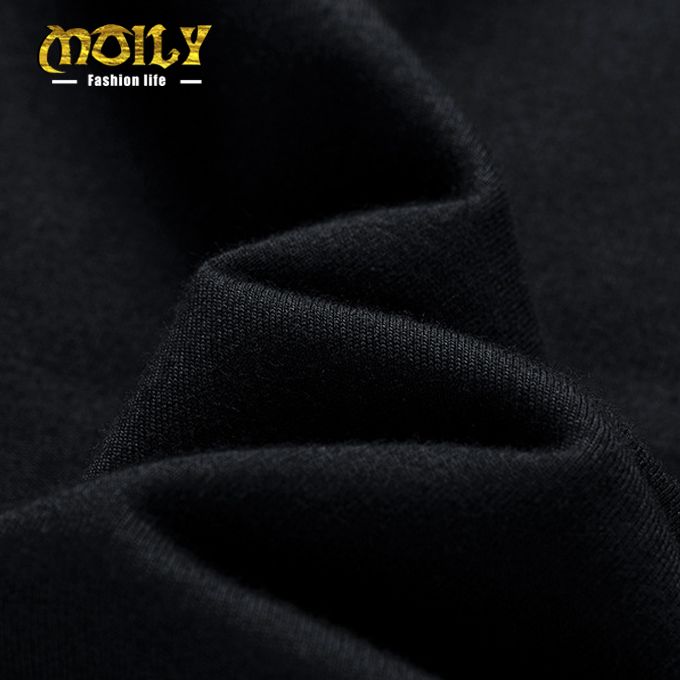 Men's Casual Sports Round Neck Sweatshirt T-shirt - Black
