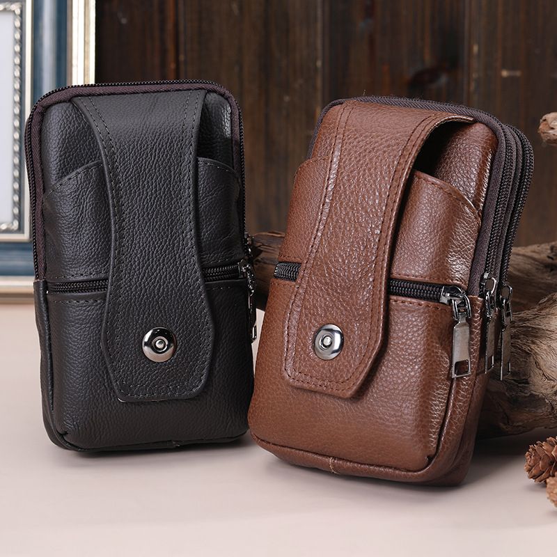 New Leather Mobile Phone Pocket Factory Wholesale Street