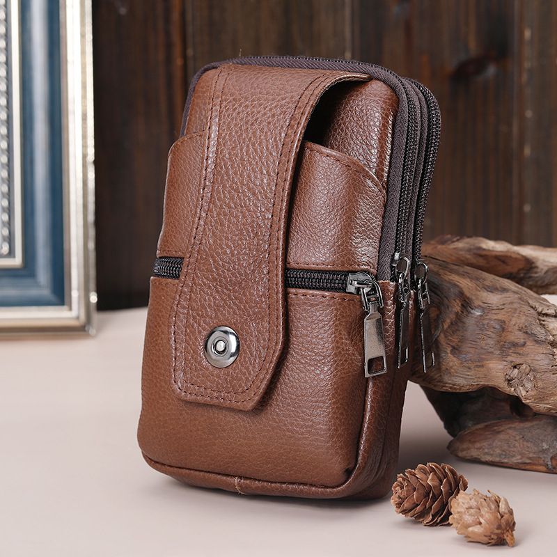 New Leather Mobile Phone Pocket Factory Wholesale Street