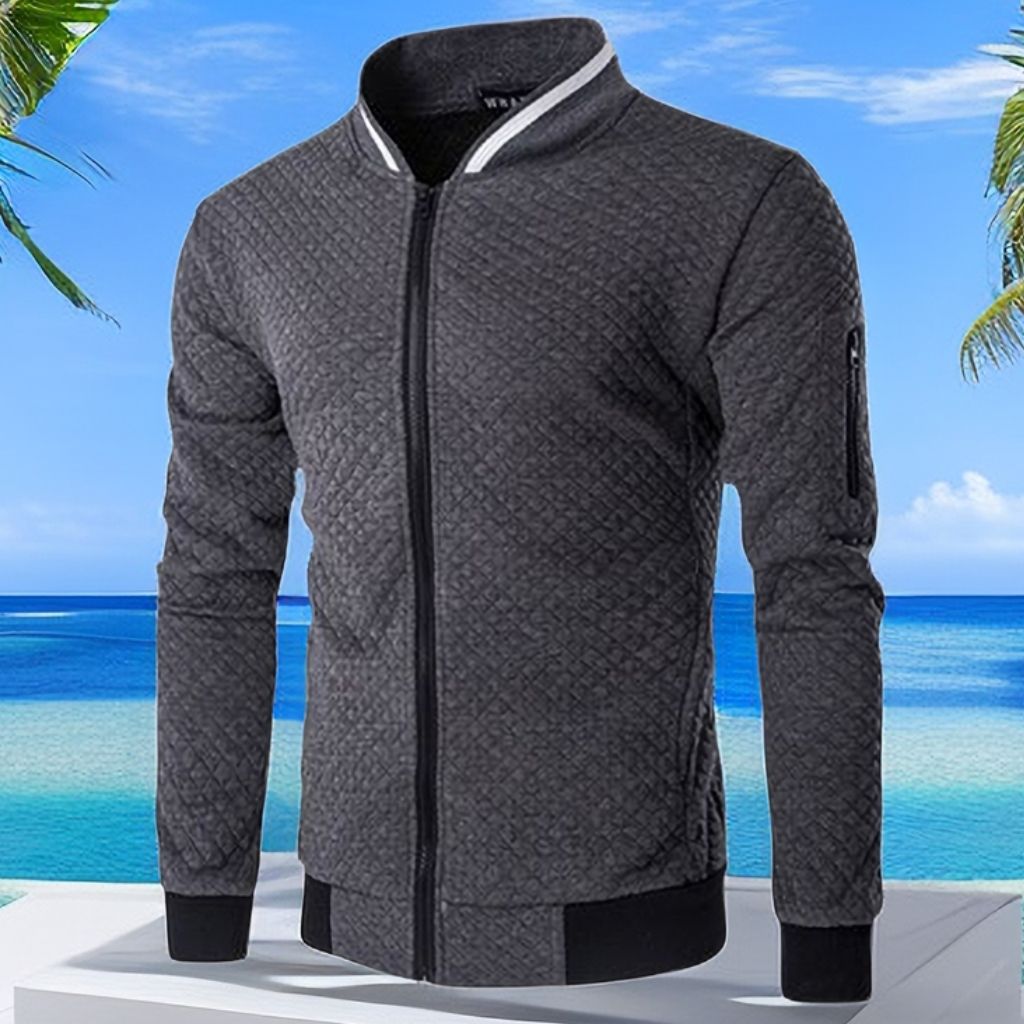 Men's Casual Windbreak Lightweight Blazer Jacket & Coats - Dark Gray