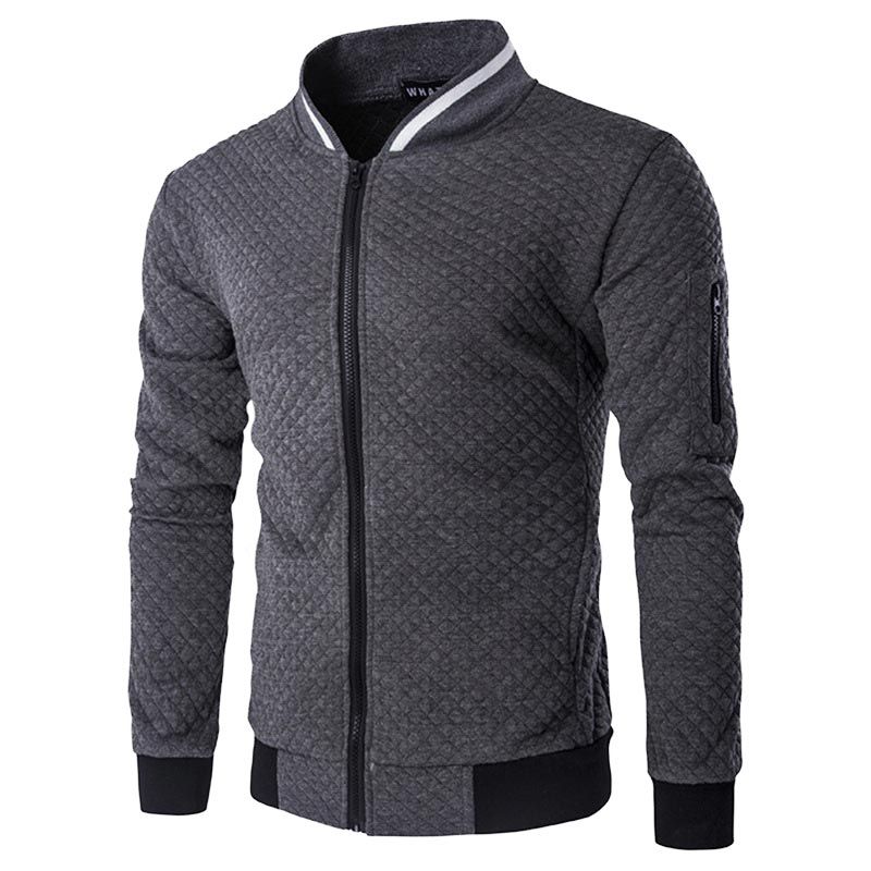 Men's Casual Windbreak Lightweight Blazer Jacket & Coats - Dark Gray