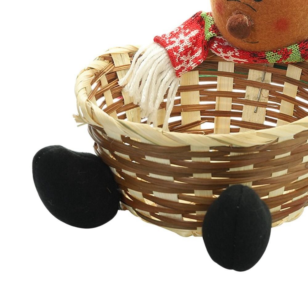 Christmas Candy Basket Storage Container Decoration Santa