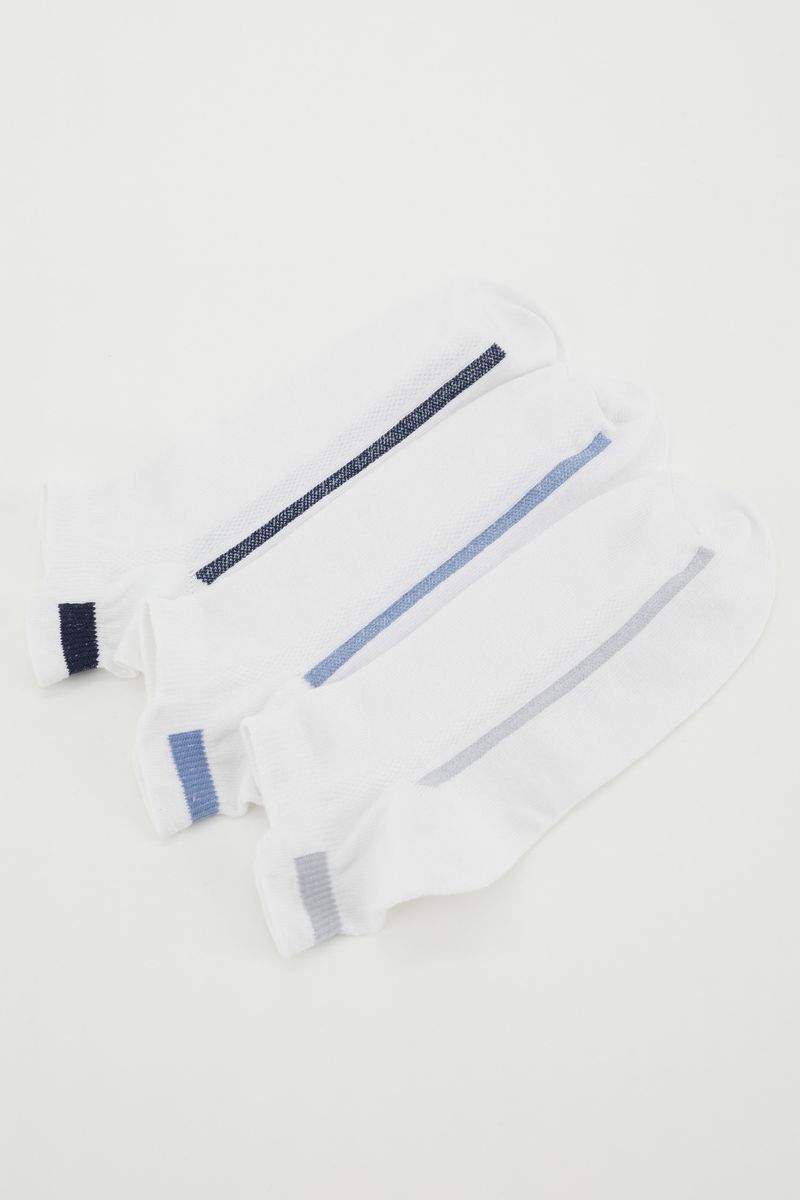 3 Piece Setman Low Cut Socks -White