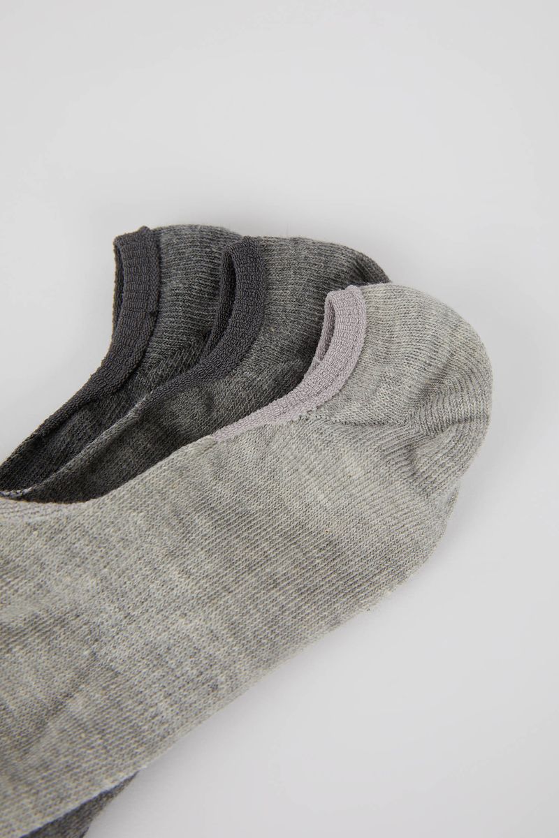 3 Pieces Man Low Cut Socks - Grey