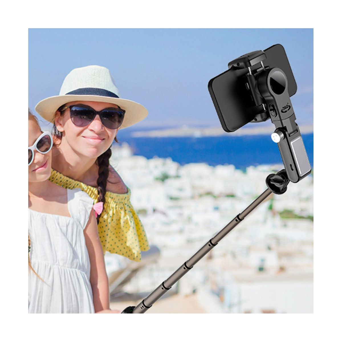 Mobile Phone Stabilizer Selfie Stick Handheld Gimbal Stabilizer Mobile Phone Selfie Stick Tripod with Fill Light