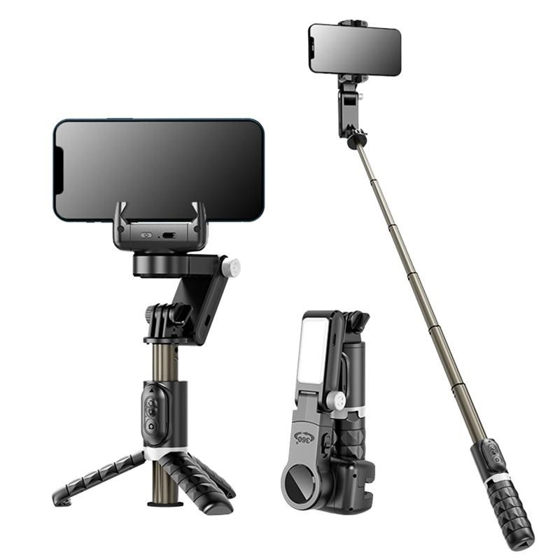 Mobile Phone Stabilizer Selfie Stick Handheld Gimbal Stabilizer Mobile Phone Selfie Stick Tripod with Fill Light