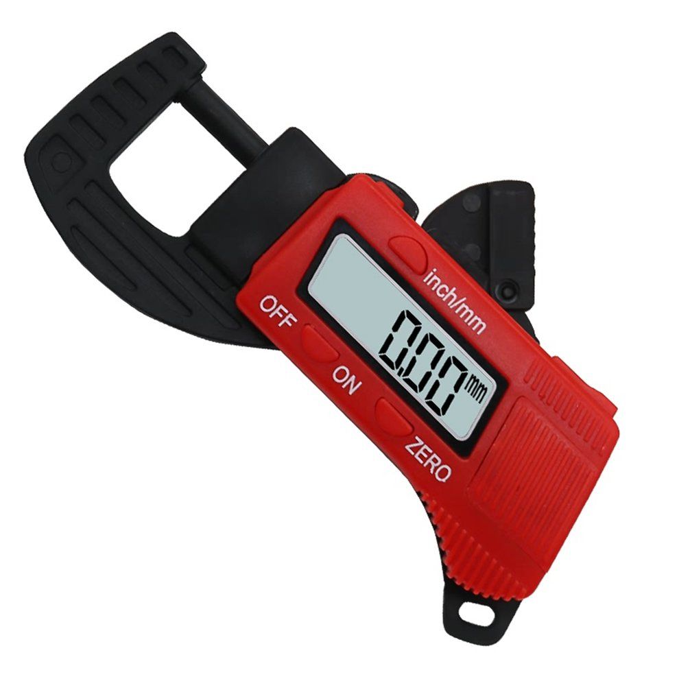 0-12.7mm   Per  Arbon Fiber  Omposites Digital Thi Kness   Per Mi Rometer   Blue/Red Measurement Tool-red