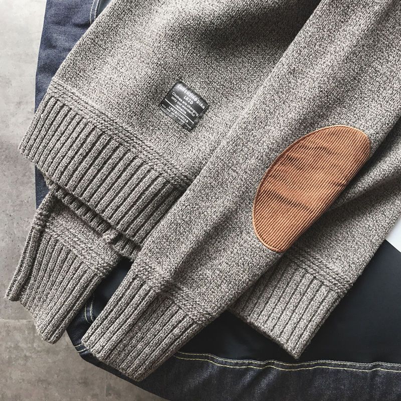 Mens Fashion Turtleneck Pullover Crewneck  Sweater