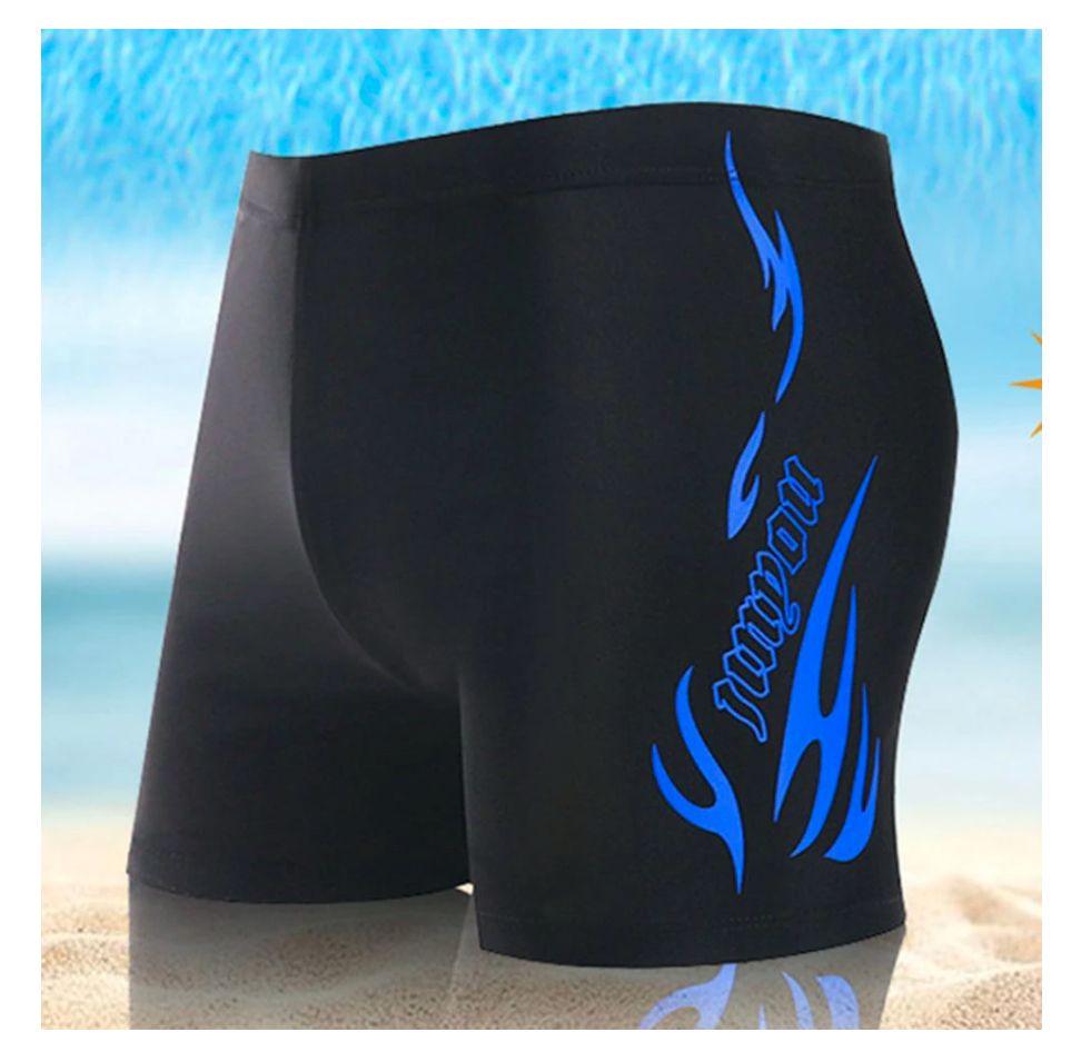 2 Pcs/Set Swimming Trunks With Cap Quick Dry Breathable
