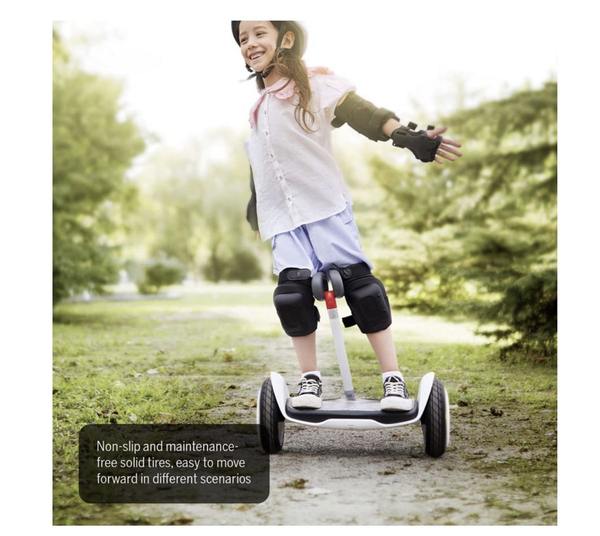 Segway Ninebot S Kids, Smart Self-Balancing Electric Scooter With LED Light, Designed For Children, White