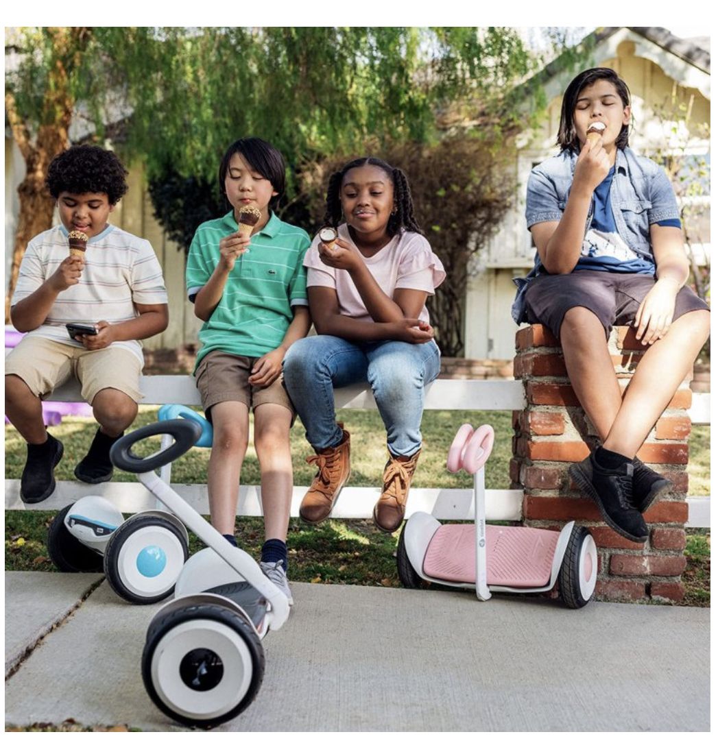 Segway Ninebot S Kids, Smart Self-Balancing Electric Scooter With LED Light, Designed For Children, White