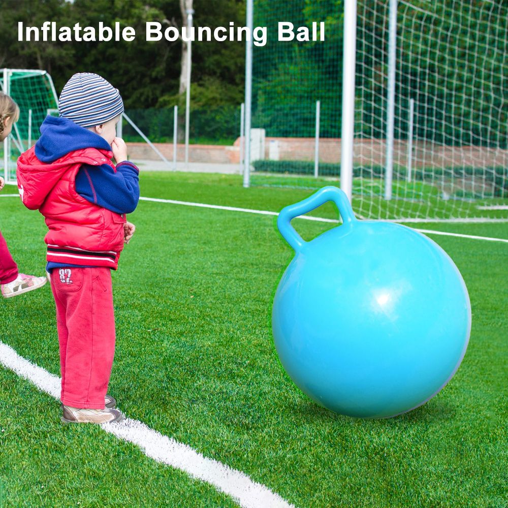 Pure Color Inflatable Bouncing Ball Kids Jumping Hop Ball