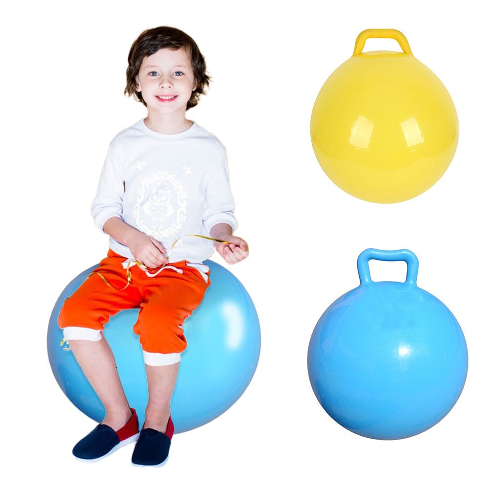Pure Color Inflatable Bouncing Ball Kids Jumping Hop Ball