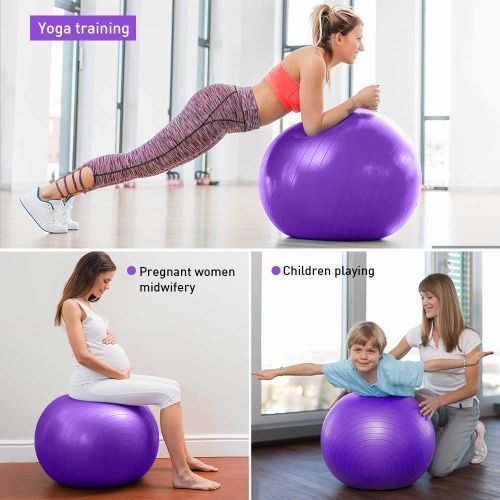 Big Size Premium Exercise GYM Yoga Ball Fitness Free Pump