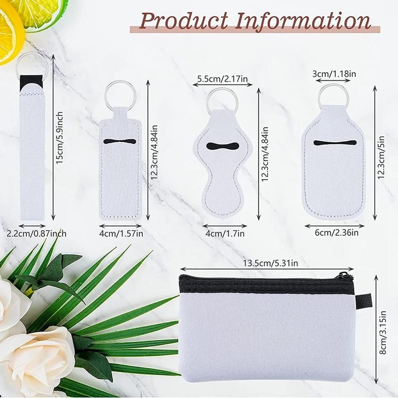25PCS Sublimation Blanks Wristlet Set, , Lipstick Holder