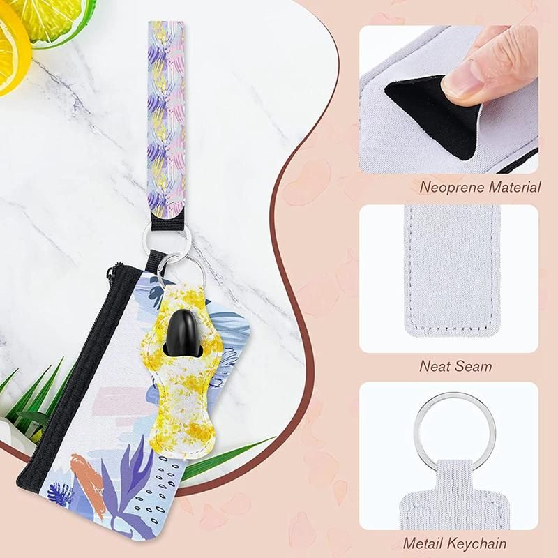 25PCS Sublimation Blanks Wristlet Set, , Lipstick Holder