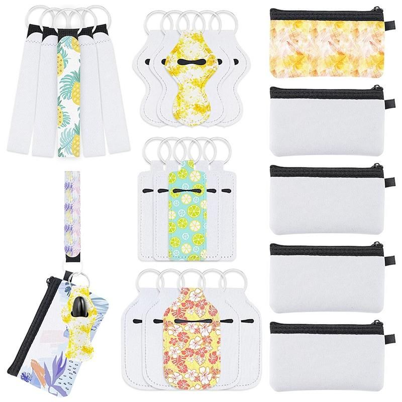 25PCS Sublimation Blanks Wristlet Set, , Lipstick Holder