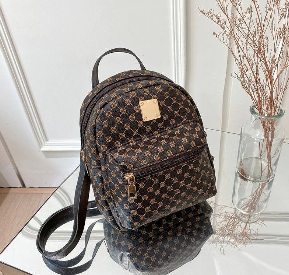 Women's PU Leather Shoulder Mini Small Backpack