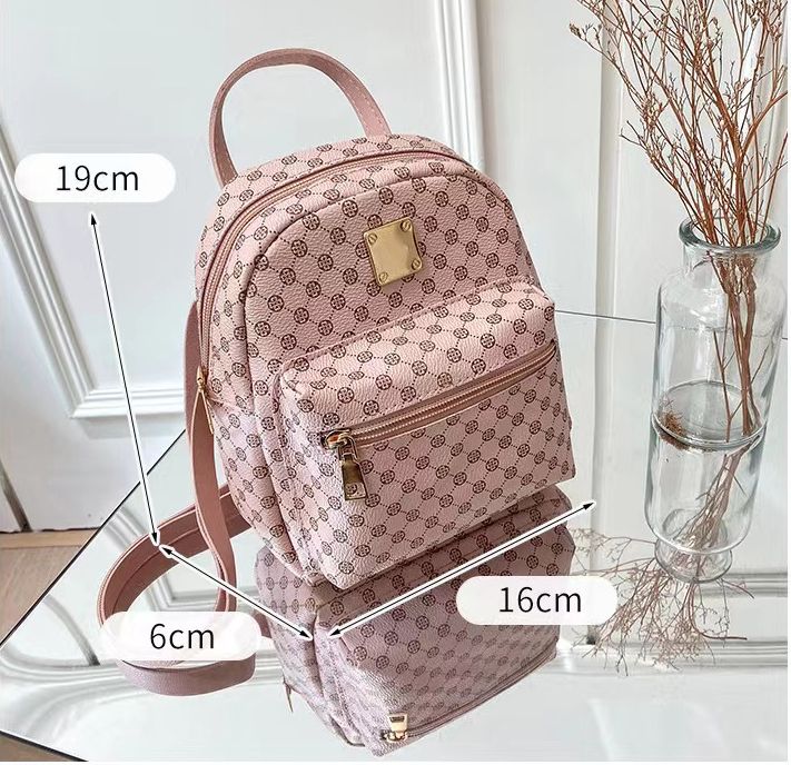 Women's PU Leather Shoulder Mini Small Backpack