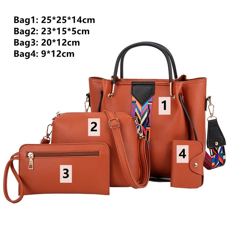 4 In 1 Women Bag Handbag Crossbody Bag