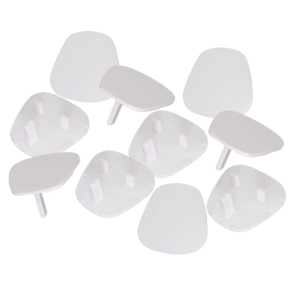 10Pcs Socket Covers Safety Outlet Cover Caps Protector Warm White