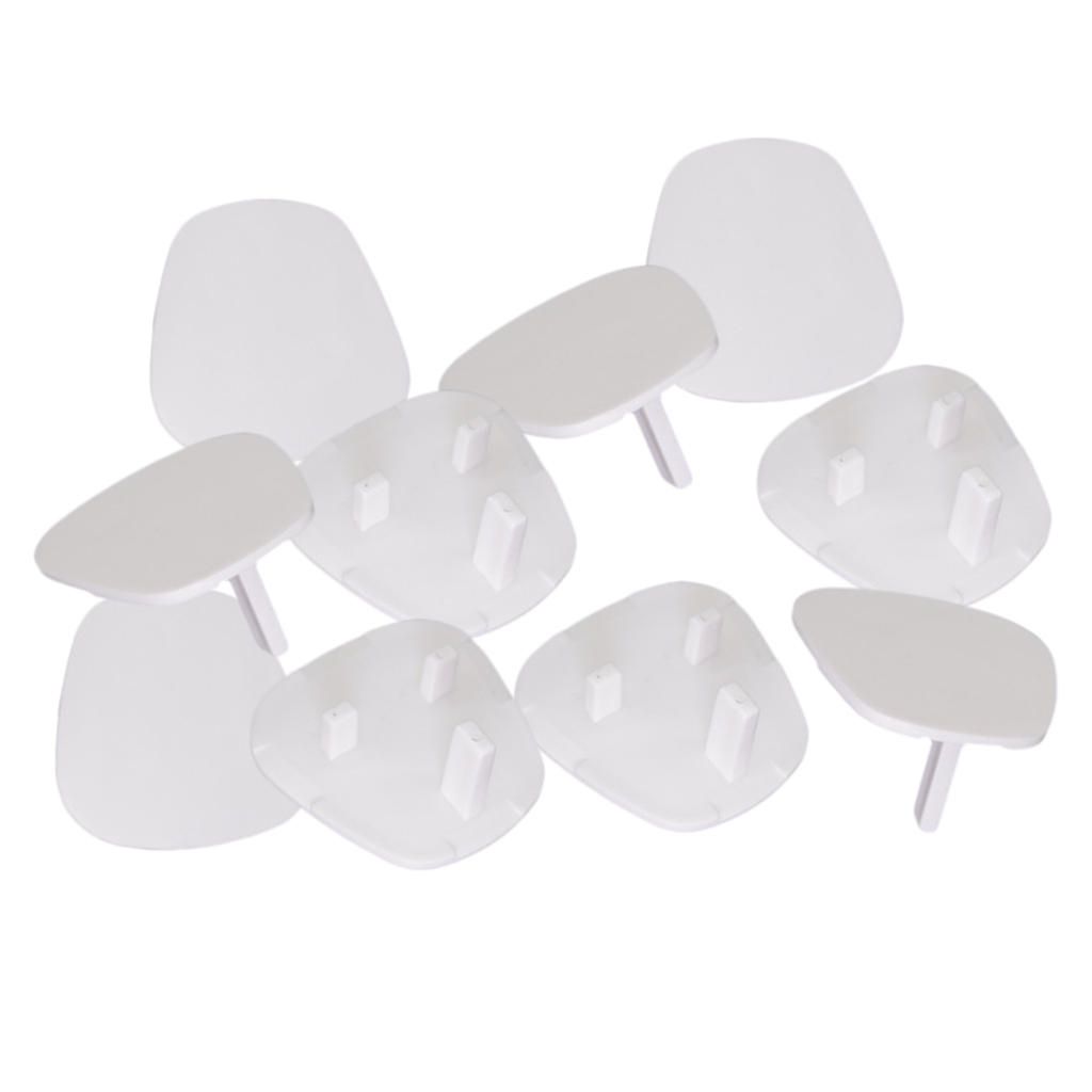 10Pcs Socket Covers Safety Outlet Cover Caps Protector Warm White