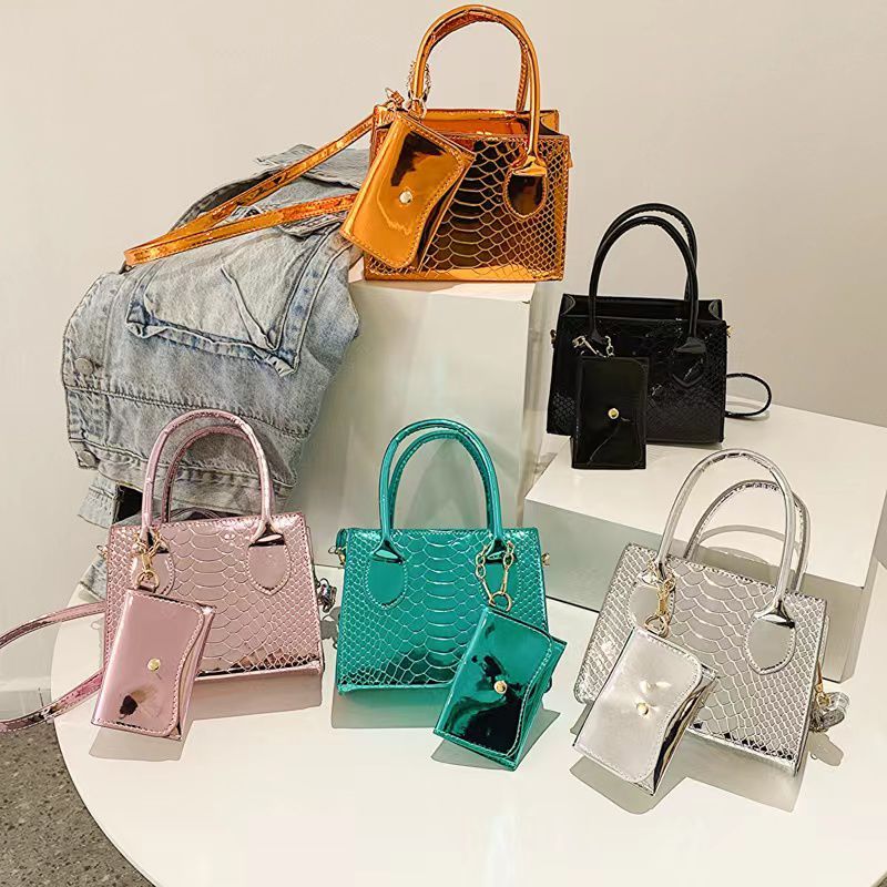 Trendy Female Portable Handbag + Small Purse
