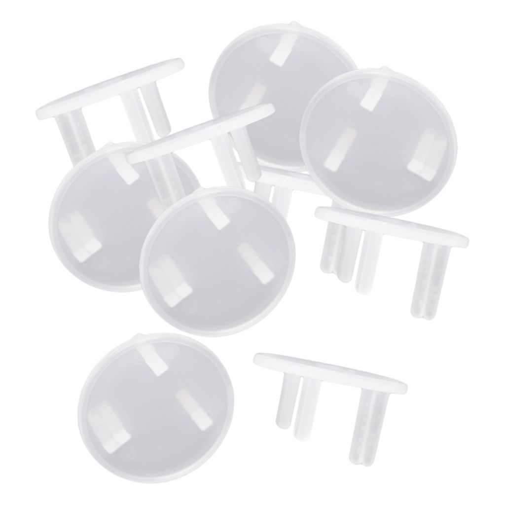 10pcs Socket Cover Baby Proof Electrical Power Outlets Plug Caps Clear