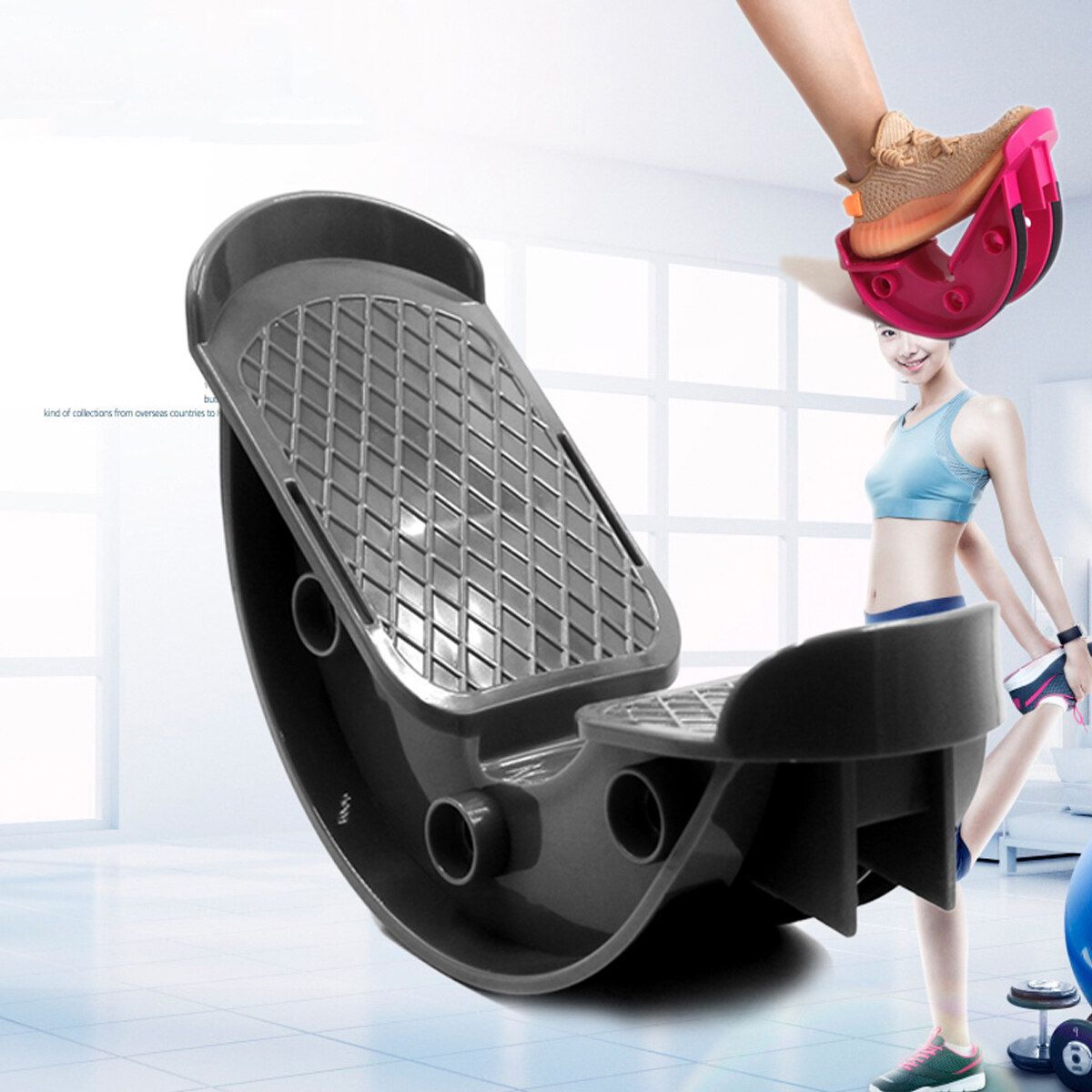 Fitness Pedal Foot Rocker Stretcher Sports Stretching Tool Pain Relief For Achilles Tendonitis Heel Shin Splint Plantar Fasciitis Black