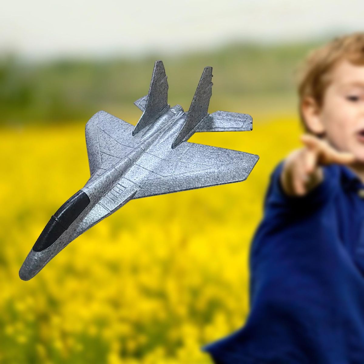 Foam Airplane Hand Throwing Kids Flying Game Toy For