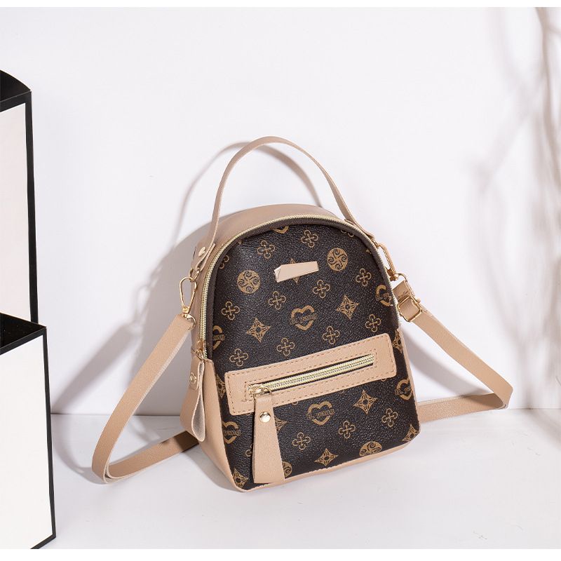 Flower Printing Bag, Female Fresh And Leisure Student Bag.