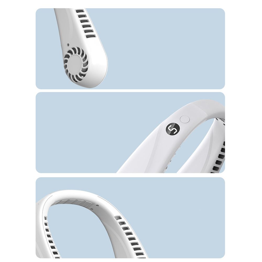 Portable Neck Fan Hands Free Leafless Fan 1200 MAh Battery