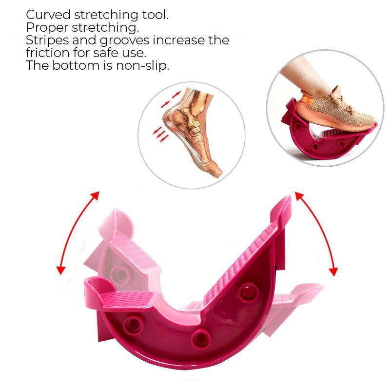 Fitness Pedal Foot Rocker Stretcher Sports Stretching Tool Pain Relief For Achilles Tendonitis Heel Shin Splint Plantar Fasciitis Grey