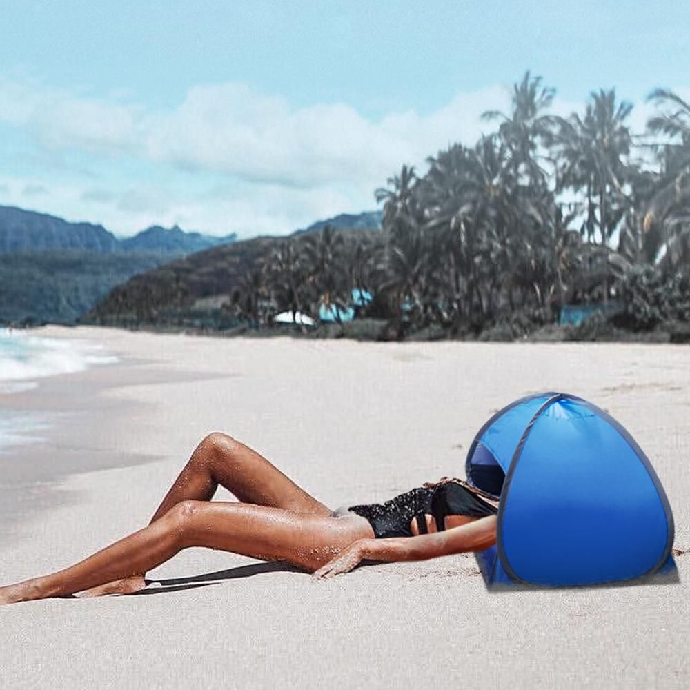 Mini Beach Sun Shade Canopy Instant Outdoor Beach Tent Shelter with Carry Bag