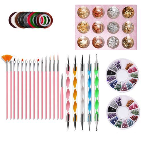 Nail Art Tools Kit UV Nail Painting Brush Set Dotting Pen