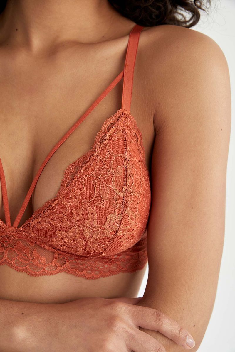 Woman Casual Bralette Underwear Bra - Orange