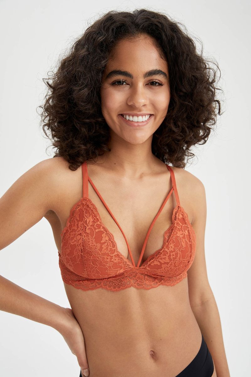 Woman Casual Bralette Underwear Bra - Orange