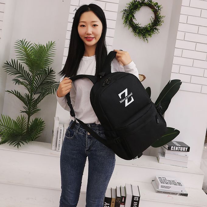 Backpack Casual Travel Bag School Bag & Laptop Bag- Black