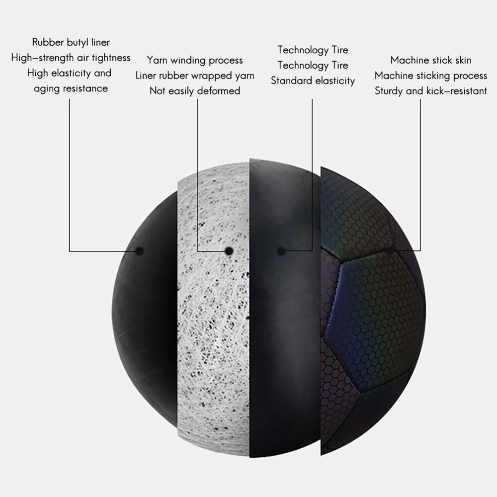 Reflective Soccer 5 Size for Indoor Outdoor Soccer